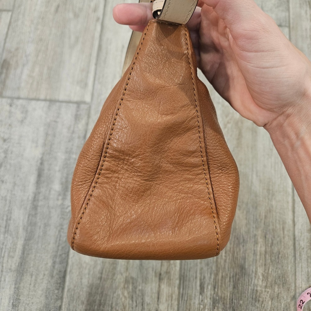 Michael Kors Nolita Medium Pebble Leather Shoulder Bag Gold Hardware Hobo Classy - Picture 11 of 13